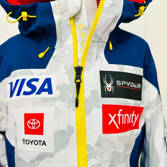 SPYDER US SKI TEAM CAMO USST ALPINE TEAM GTX SNOW JACKET XFINITY VISA